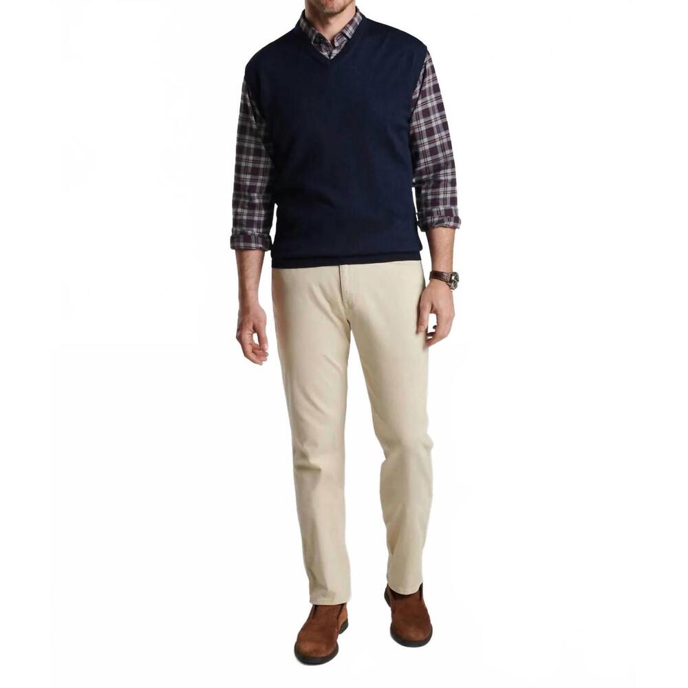 NEW PETER MILLAR autumn crest v-neck sweater vest in navy